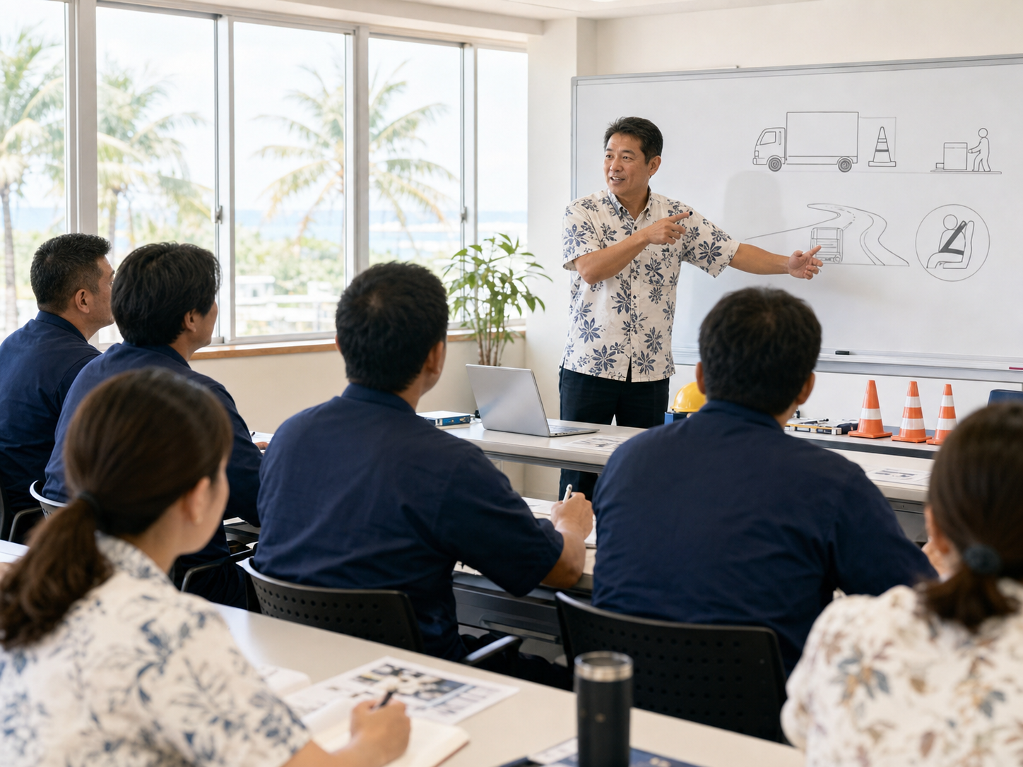 社内セミナーで学ぶ社員たち